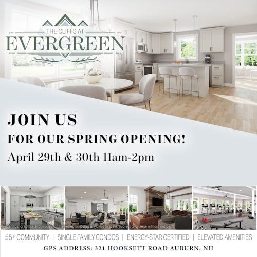 The Cliffs at Evergreen Spring Opening: Live Life Elevated at Auburn NH's First 55+ Community 